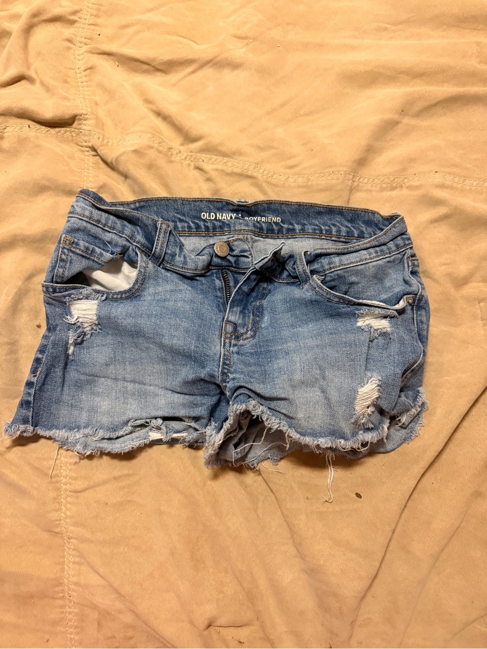 Old Navy Light Blue Distressed Denim Jean Shorts